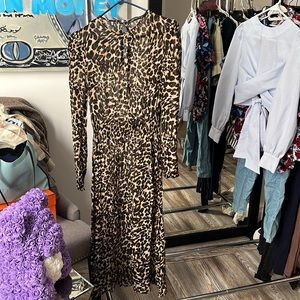 Zara leopard midi dress